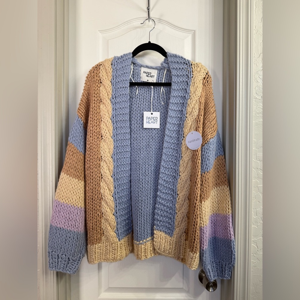 Paper Heart Cloud NWT Handmade sweater Size M-